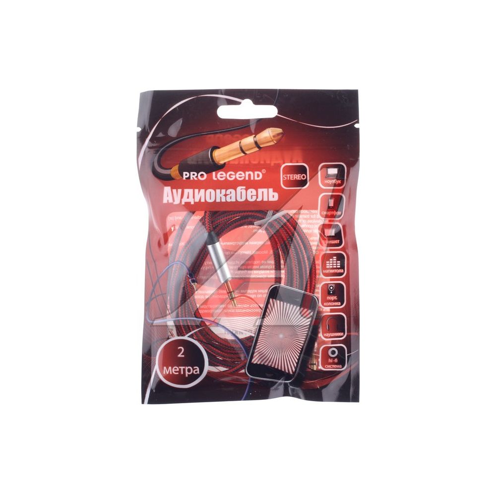 Аудиокабель Pro Legend, Чёрный/красный, 3.5 Jack (M)-3.5 Jack (M) (PL1013) чёрный/красный
Аудиокабель Pro Legend, Чёрный/красный, 3.5 Jack (M)-3.5 Jack (M) (PL1013) чёрный/красный