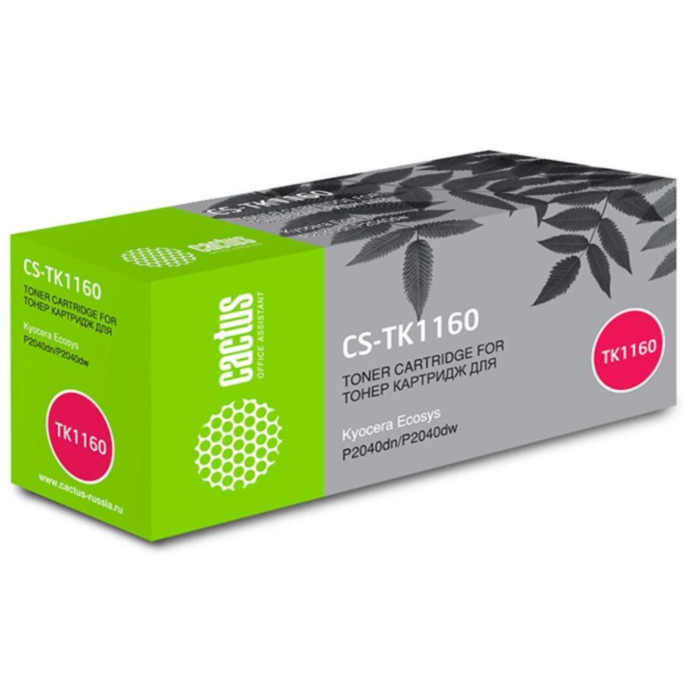 Картридж для лазерного принтера Cactus, CS-TK1160 для Kyocera Ecosys P2040dn/P2040dw
Картридж для лазерного принтера Cactus, CS-TK1160 для Kyocera Ecosys P2040dn/P2040dw