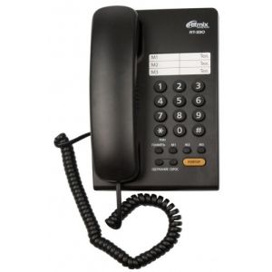 все цены на Телефон проводной Ritmix RT-330 чёрный онлайн