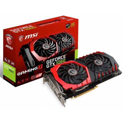 

Видеокарта MSI, PCI-E GeForce GTX 1060 GAMING X 6G nVidia GeForce GTX 1060 6144Mb 192bit GDDR5 1594/8100 DVIx1/HDMIx1/DPx3/HDCP Ret