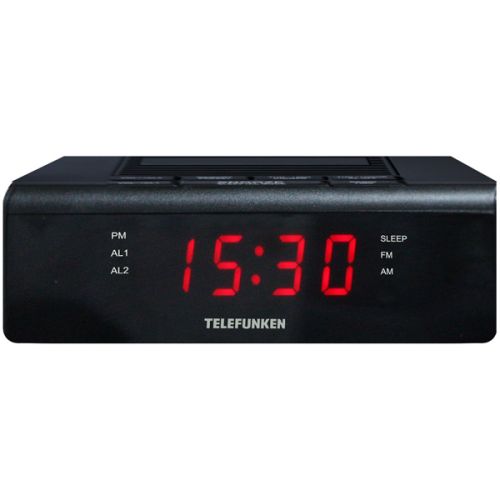 Радиоприемник с часами Telefunken TF-1592 чёрный черного цвета