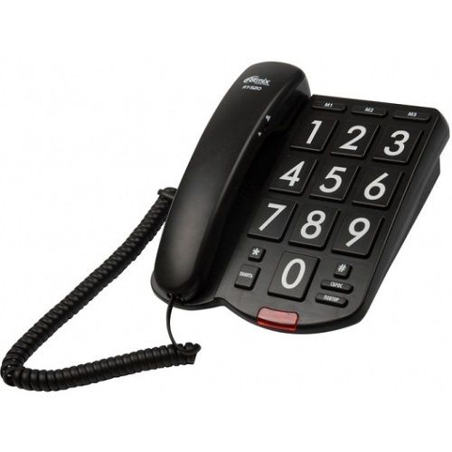 Телефон проводной Ritmix RT-520 черный черного цвета