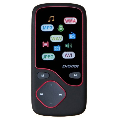 MP3 плеер Digma Cyber 3L 4Gb чёрный/красный, цвет чёрный/красный