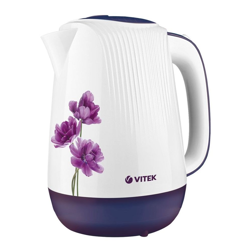 Электрический чайник Vitek VT-7061 белый/фиолетовый, цвет белый/фиолетовый