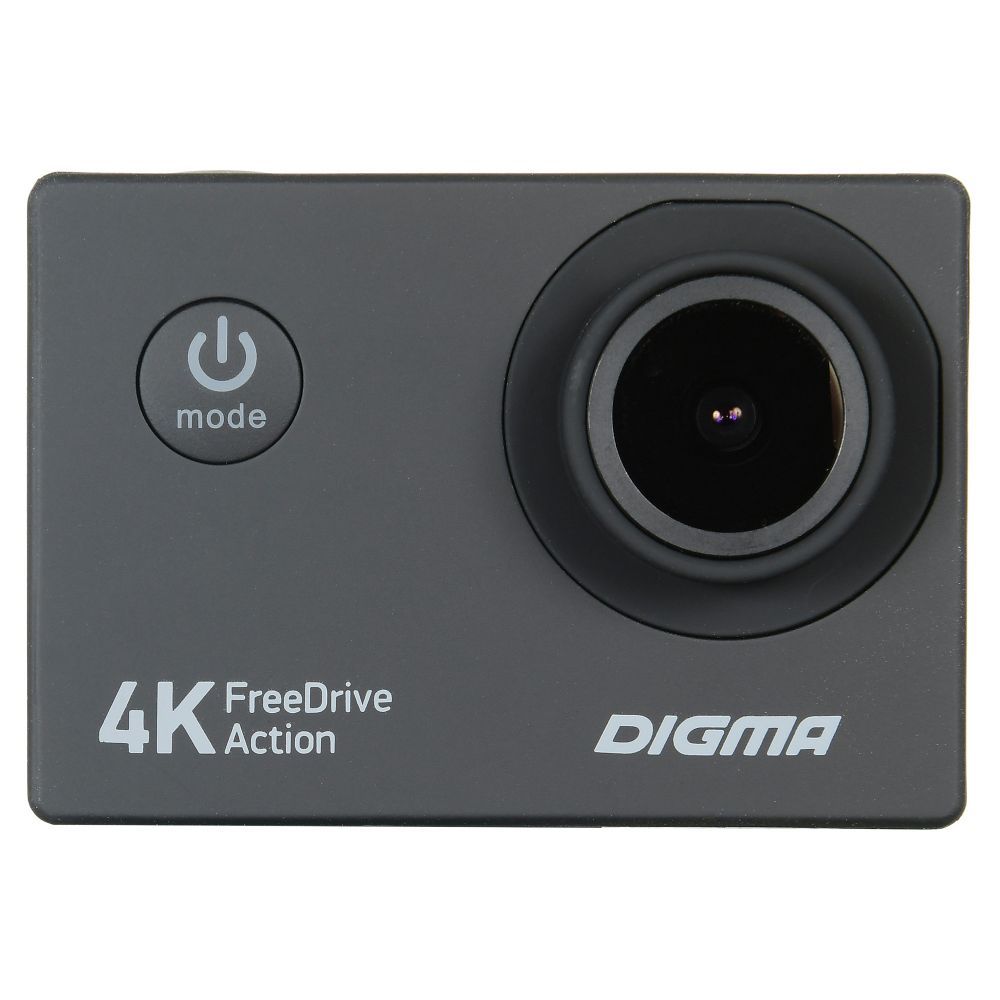 Автомобильный видеорегистратор Digma FreeDrive Action 4K чёрный - фото 1