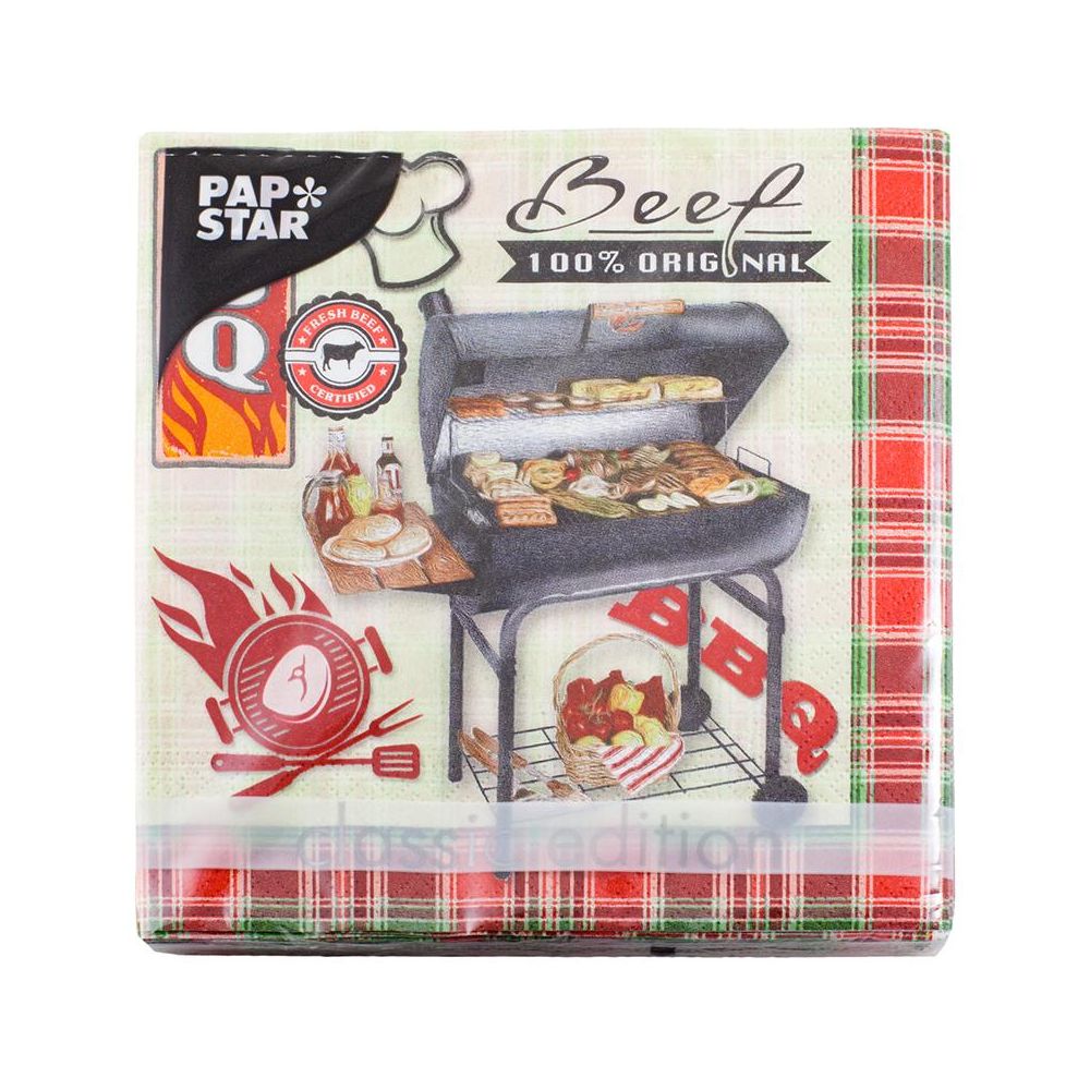 

Салфетки Европак Трейд, 85629 Сезон BBQ (20 шт.) 3-сл. 33*33