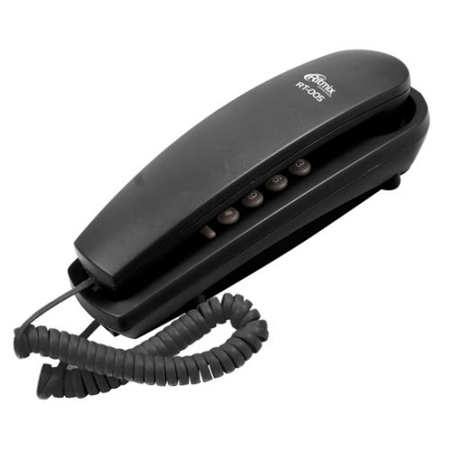 Телефон проводной Ritmix RT-005 чёрный черного цвета