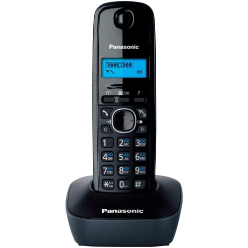 Телефон беспроводной DECT Panasonic KX-TG1611RUH серый - фото 1