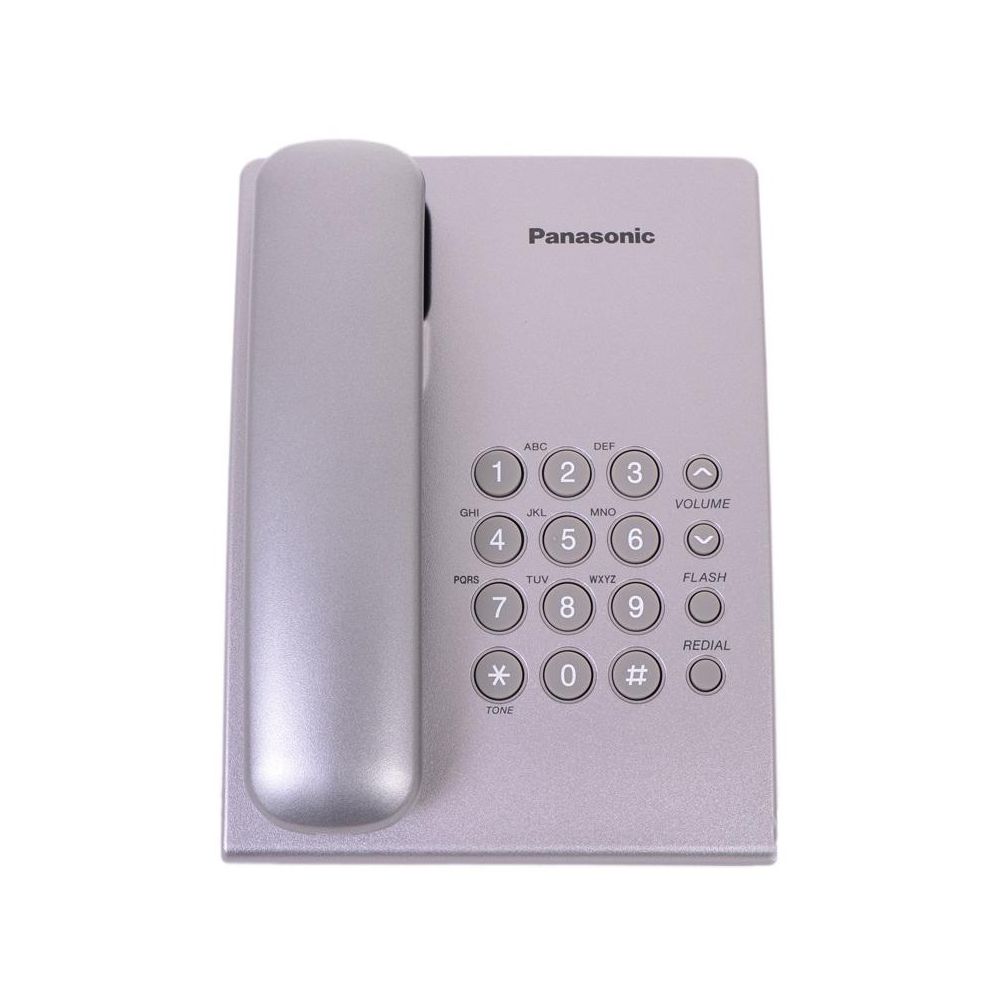 Телефон проводной Panasonic KX-TS2350RUS серебристый - фото 1