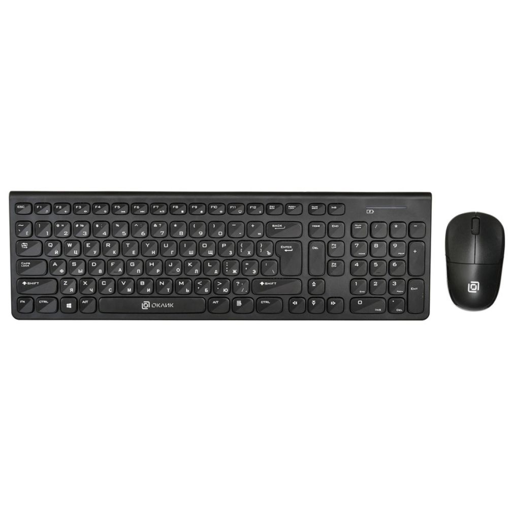Комплект клавиатура и мышь Oklick 220M чёрный - фото 1