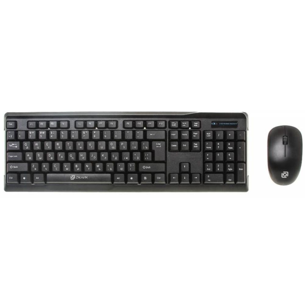 Комплект клавиатура и мышь Oklick 230M чёрный - фото 1