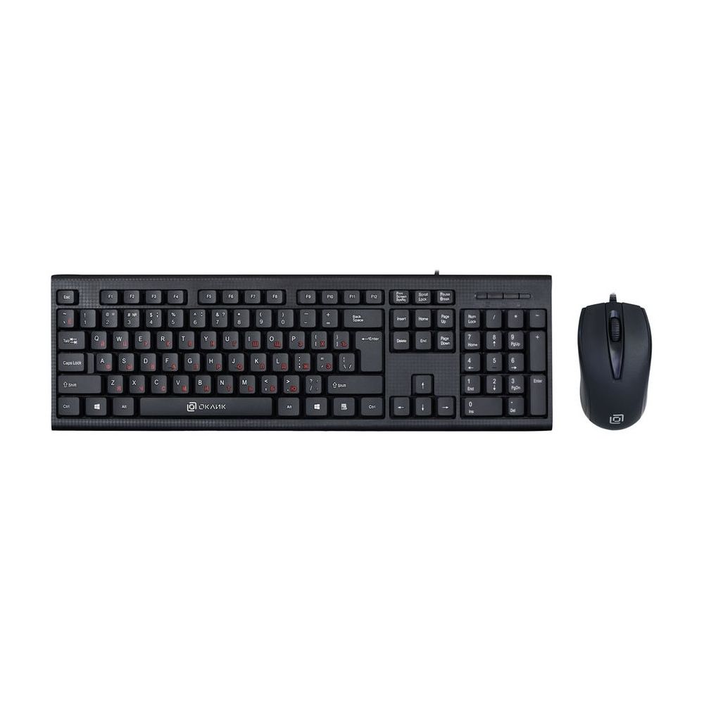 Комплект клавиатура и мышь Oklick 630M чёрный