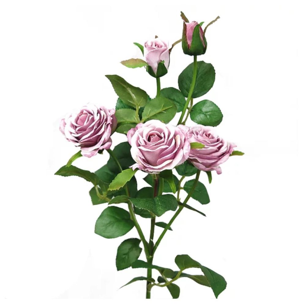 Цветок искусственный MYBLUMM 0019 Роза кустовая нежно-фиолетовый