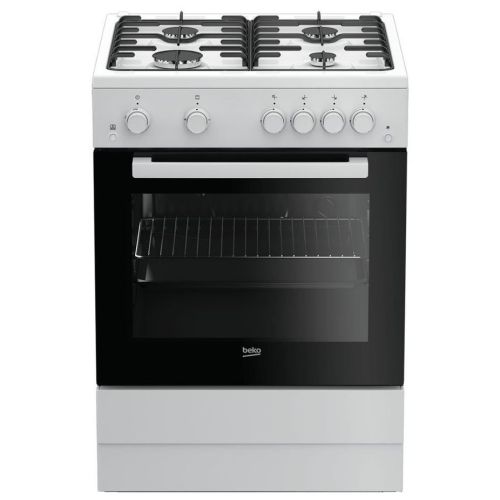 

Газовая плита Beko, Белый/чёрный, FSGT 62110 GW белый/чёрный