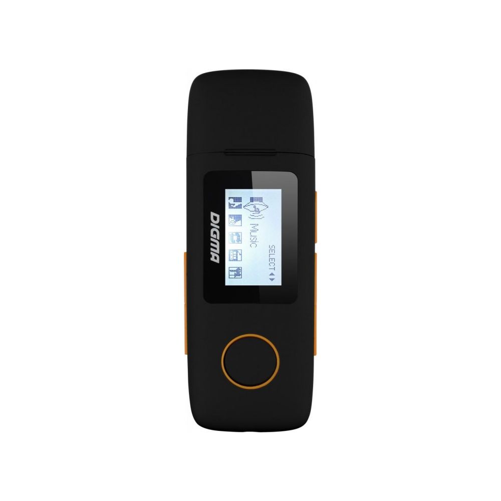 MP3 плеер Digma U3 4Gb черный/оранжевый, цвет черный/оранжевый