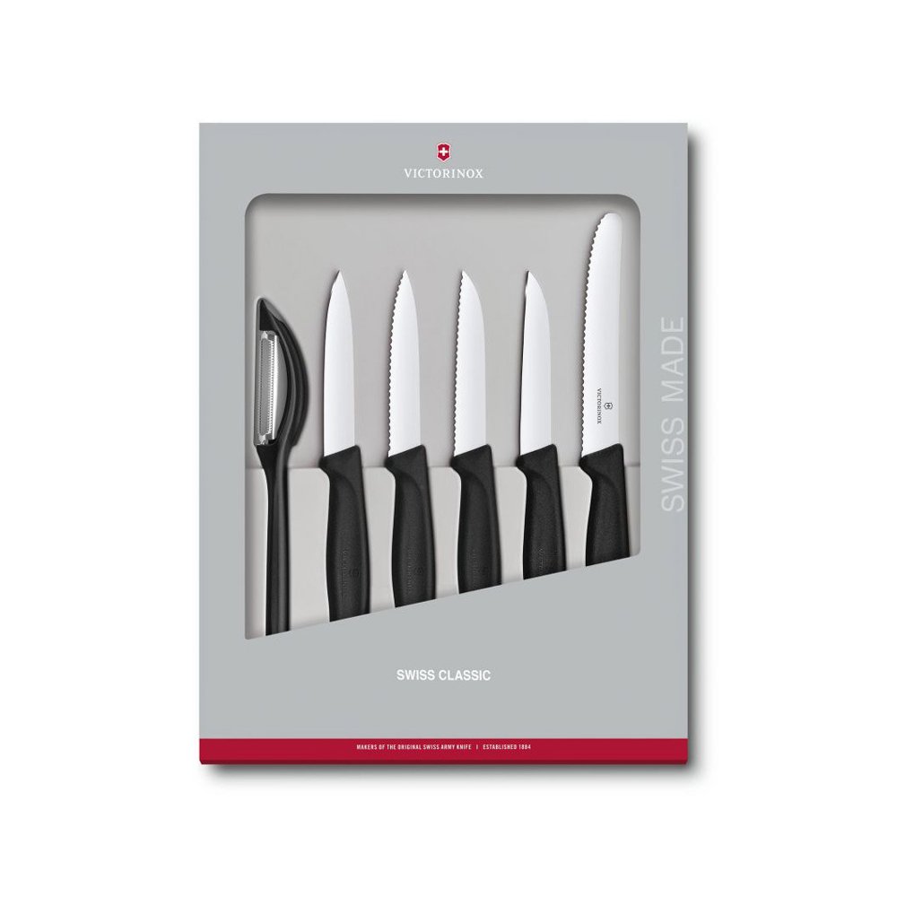 

Набор ножей Victorinox, Чёрный, Swiss Classic Kitchen 6.7113.6G чёрный