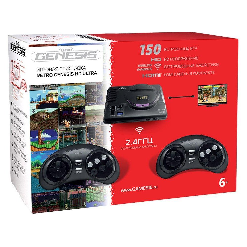 Игровая приставка Retro Genesis HD Ultra + 150 игр HD Ultra + 150 игр - фото 1