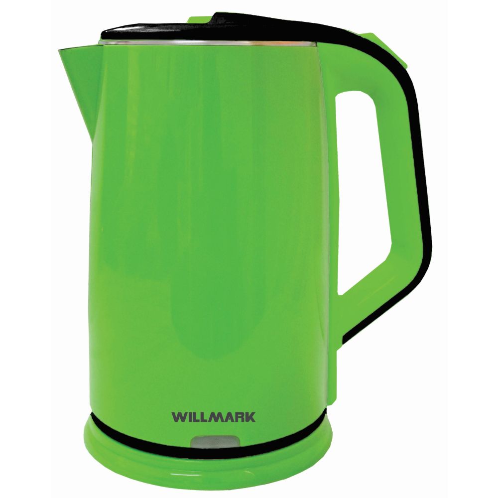 Электрический чайник Willmark WEK-2012PS зеленый/чёрный, цвет зеленый/чёрный WEK-2012PS зеленый/чёрный - фото 1