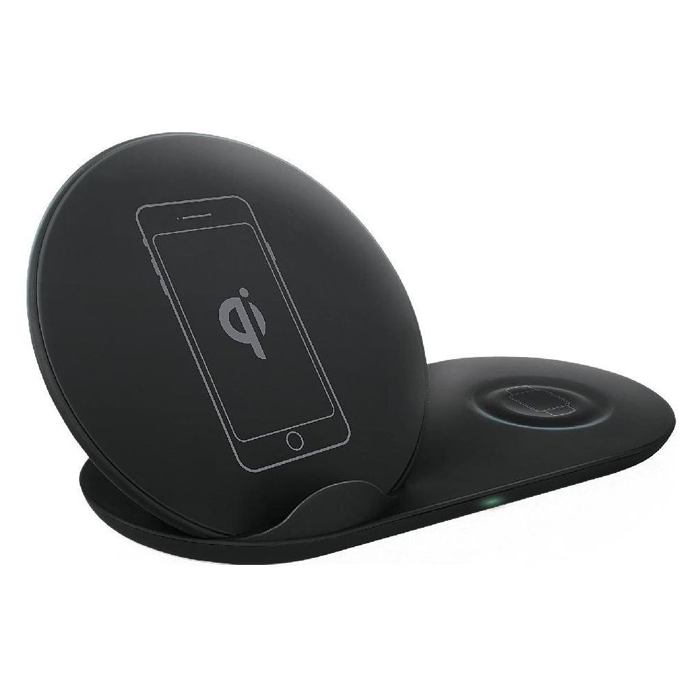 Беспроводное зарядное устройство Qumo PowerAid Qi Dual i Charger черный