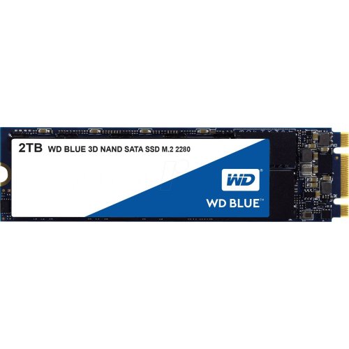 Твердотельный накопитель SSD WD BLUE 3D NAND SATA 2 TB (WDS200T2B0B) BLUE 3D NAND SATA 2 TB (WDS200T2B0B) - фото 1