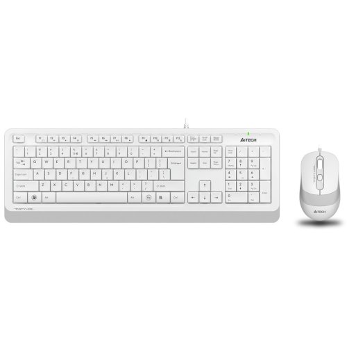 Комплект клавиатура и мышь A4tech Fstyler F1010 белый/серый, цвет белый/серый Fstyler F1010 белый/серый - фото 1