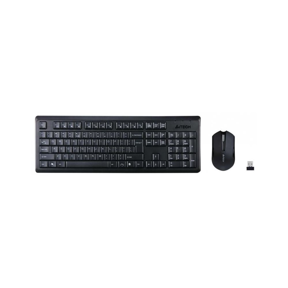 Комплект клавиатура и мышь A4tech V-Track 4200N чёрный - фото 1
