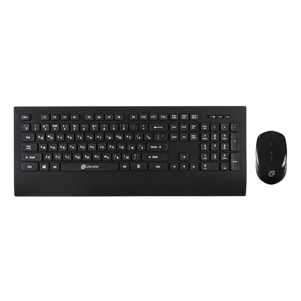 Комплект клавиатура и мышь Oklick 222M чёрный