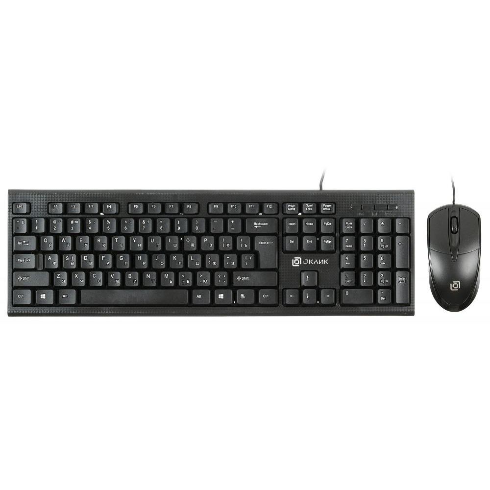Комплект клавиатура и мышь Oklick 640M чёрный - фото 1