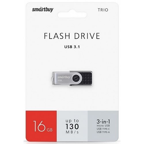 

Флешка Smartbuy, Trio 16GB (SB16GBTRIO)
