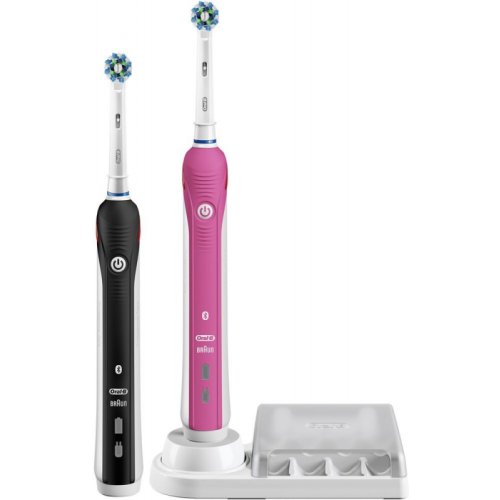 Зубная щетка Oral-B Smart 4 4900 чёрный/розовый, цвет чёрный/розовый Smart 4 4900 чёрный/розовый - фото 1