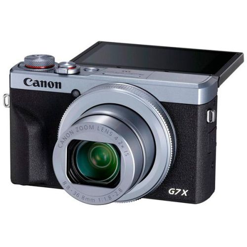 Цифровой фотоаппарат Canon PowerShot G7 X Mark III серебристый/черный, цвет серебристый/черный PowerShot G7 X Mark III серебристый/черный - фото 1