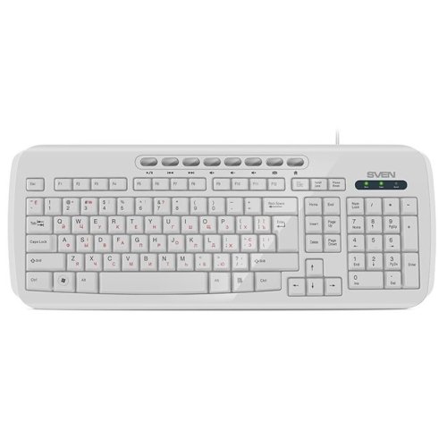 

Клавиатура Sven, Белый, KB-C3050 White USB белый