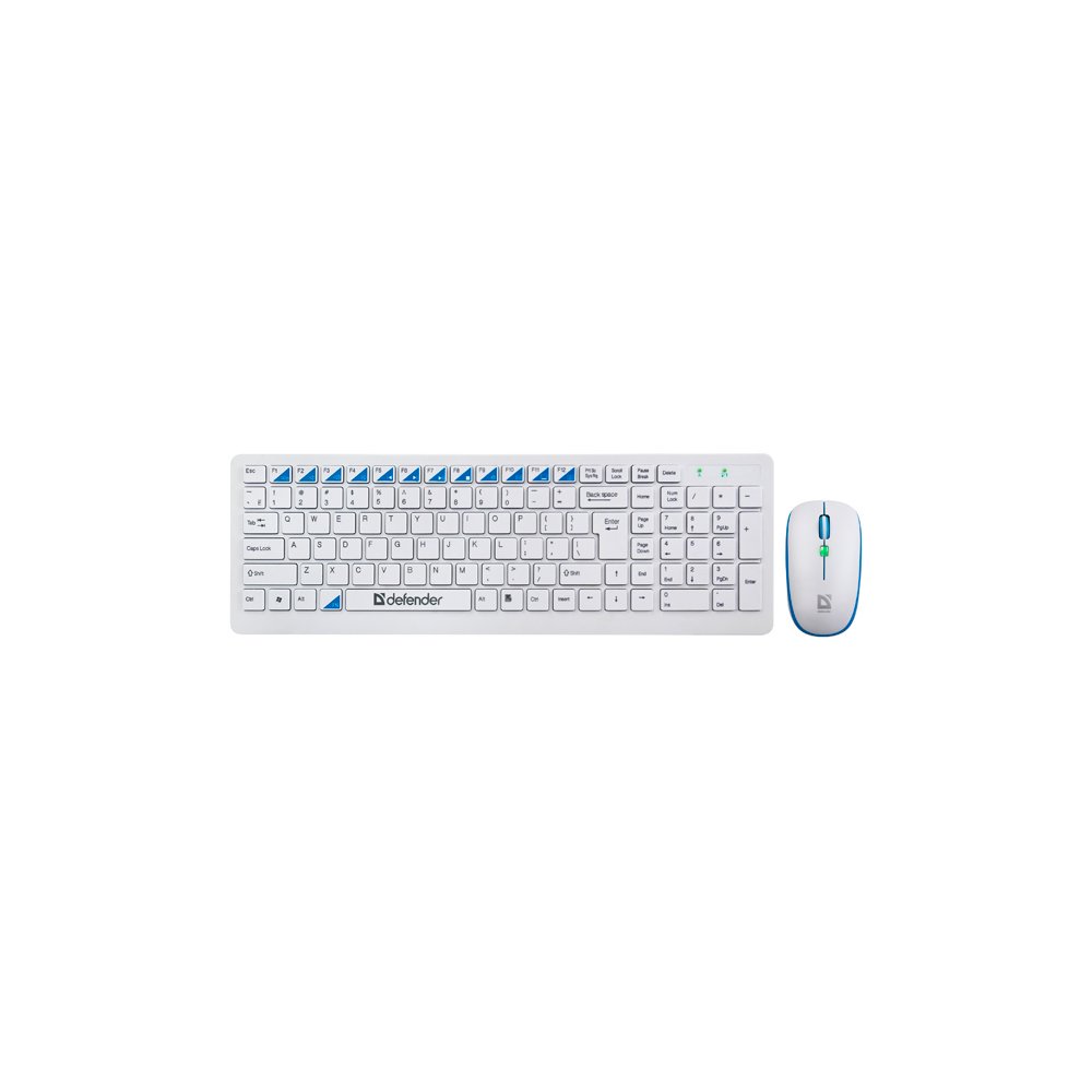 Комплект клавиатура и мышь Defender Skyline 895 Nano белый - фото 1