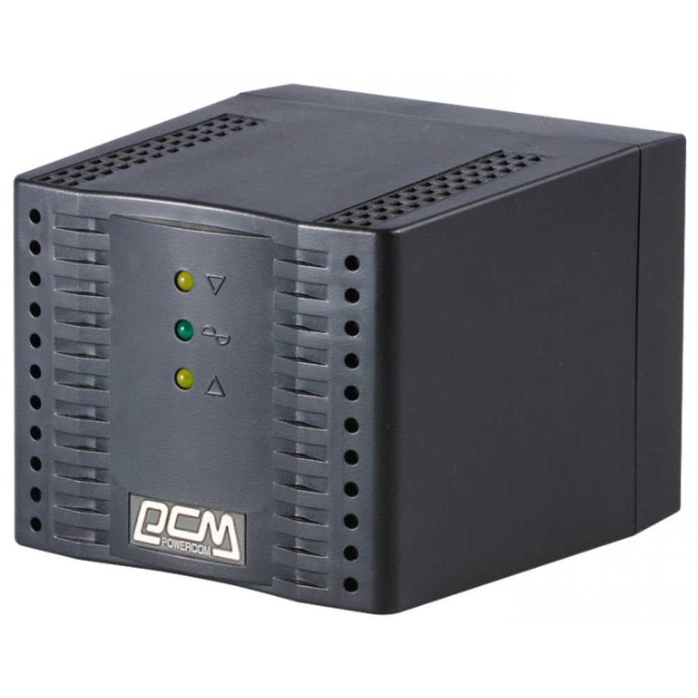Стабилизатор напряжения Powercom TCA-1200 чёрный - фото 1