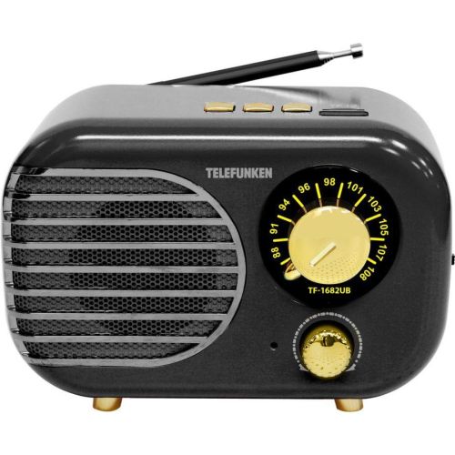 Радиоприемник Telefunken TF-1682UB черный/золотистый, цвет черный/золотистый