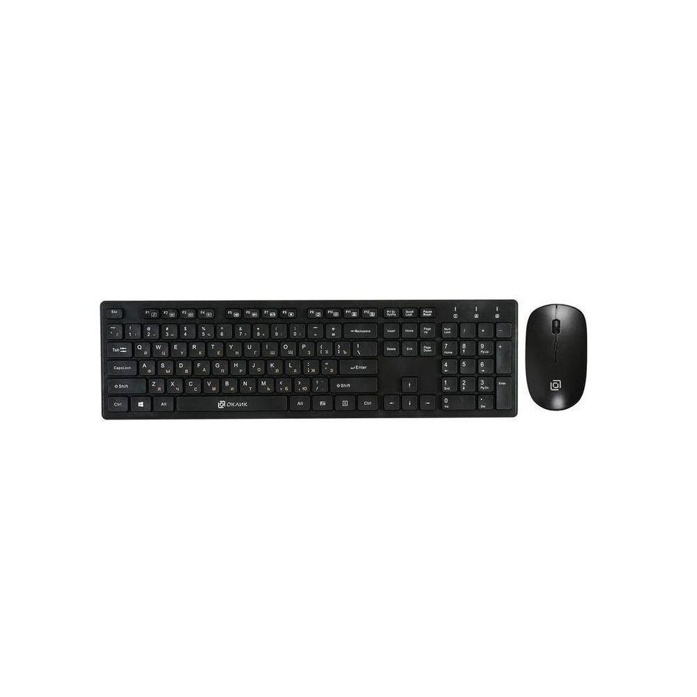 Комплект клавиатура и мышь Oklick 240M чёрный - фото 1