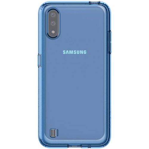 Чехол Samsung Galaxy A01 araree A cover (GP-FPA015KDALR) синий Galaxy A01 araree A cover (GP-FPA015KDALR) синий - фото 1