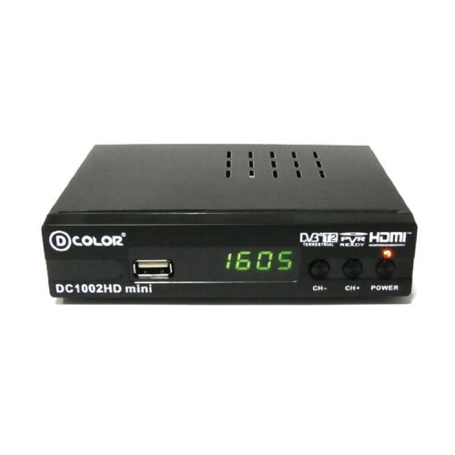 Ресивер DVB-T2 D-COLOR DC1002 HD mini чёрный