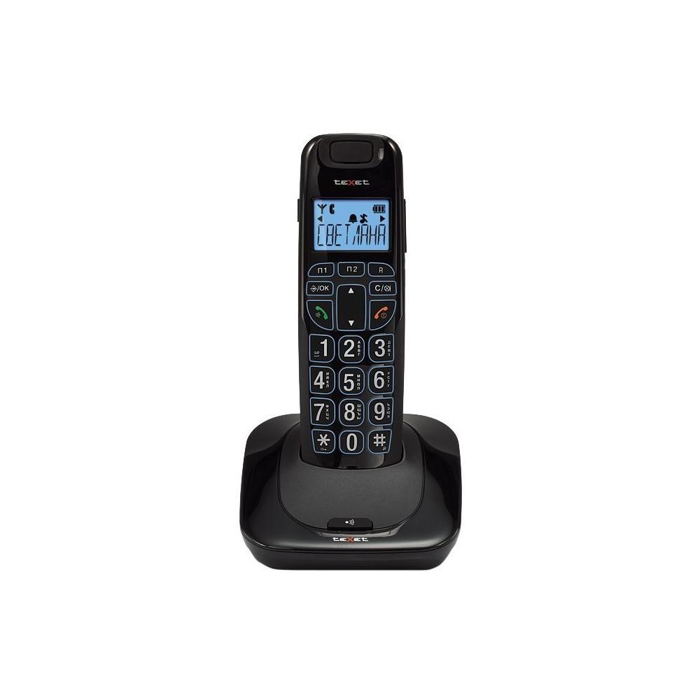 Телефон беспроводной DECT Texet TX-D7505А чёрный - фото 1
