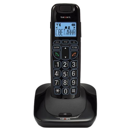 Телефон беспроводной DECT Texet TX-D7505A black чёрный - фото 1