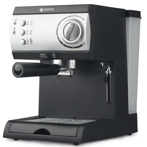 Кофеварка рожковая Vitek VT-1511 чёрный/серебристый, цвет чёрный/серебристый