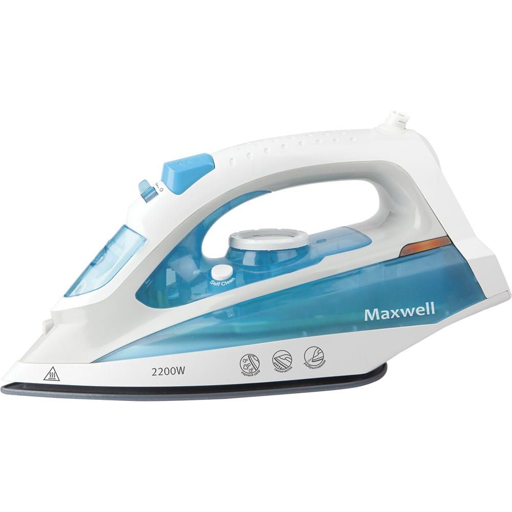 Утюг Maxwell MW-3055 белый/голубой, цвет белый/голубой