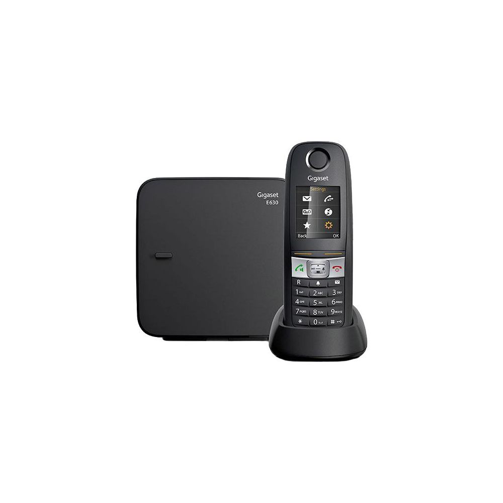 Телефон беспроводной DECT Gigaset E630 чёрный - фото 1