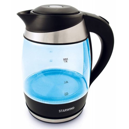 Электрический чайник Starwind SKG2218 черно-синий - фото 1
