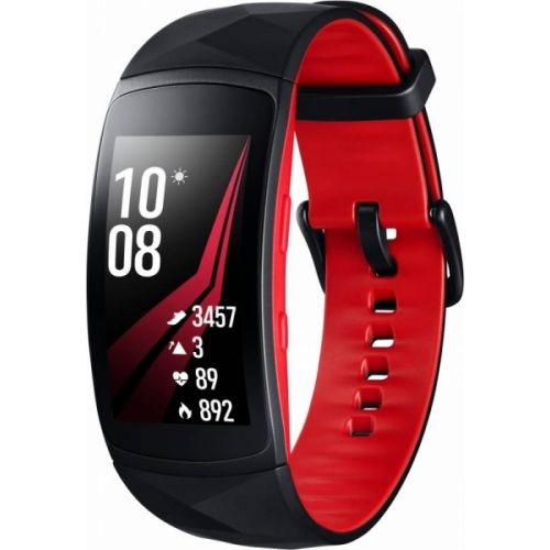 Фитнес-браслет Samsung Gear Fit 2 Pro размер L чёрный/красный цвет чёрный/красный