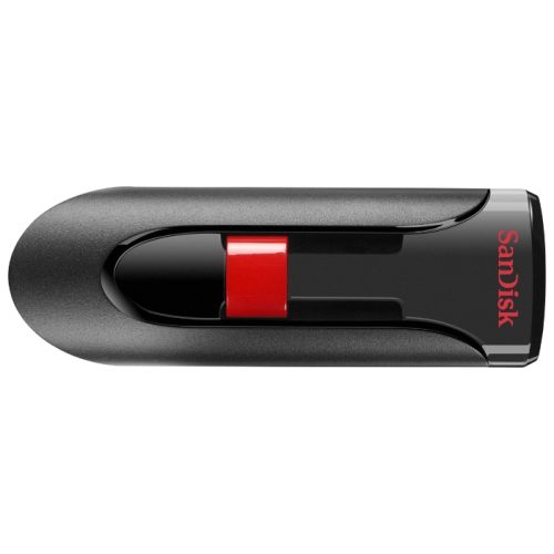 Флешка SanDisk Cruzer Glide 16Гб Black (SDCZ60-016G-B35) чёрный/красный, цвет чёрный/красный