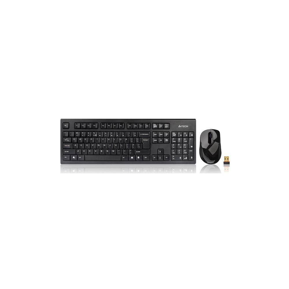 Комплект клавиатура и мышь A4tech 7100N Black USB - фото 1