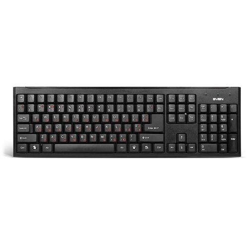 

Клавиатура Sven, Чёрный, Standard 303 Power Black USB+PS/2 чёрный