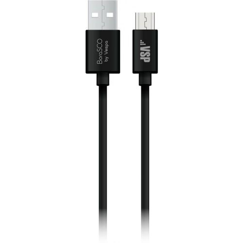 Кабель USB Vespa BoraSCO micro USB, 2А, 1м (20542) черный
