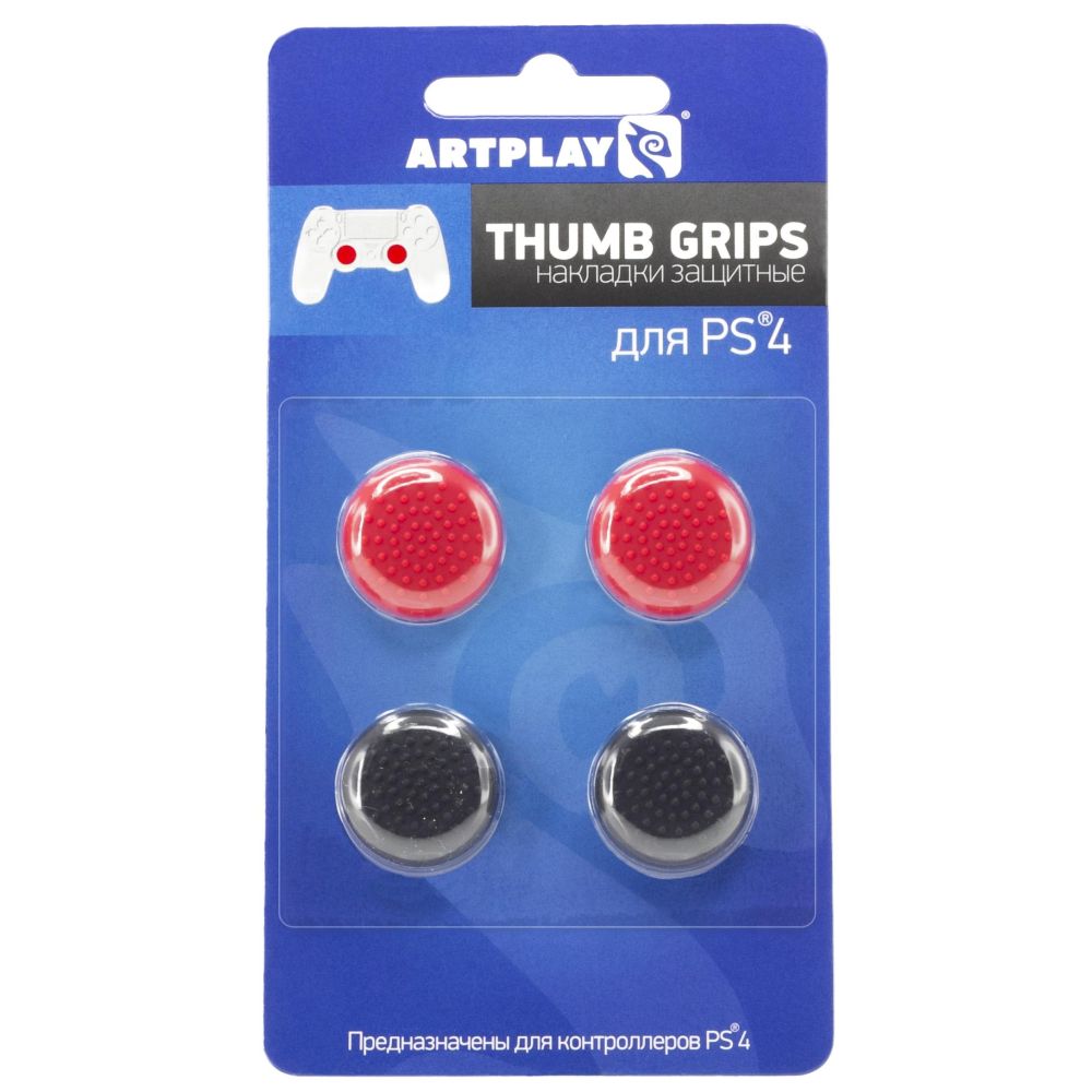 Защитные накладки Artplays Thumb Grips 4 шт. (красные/чёрные)